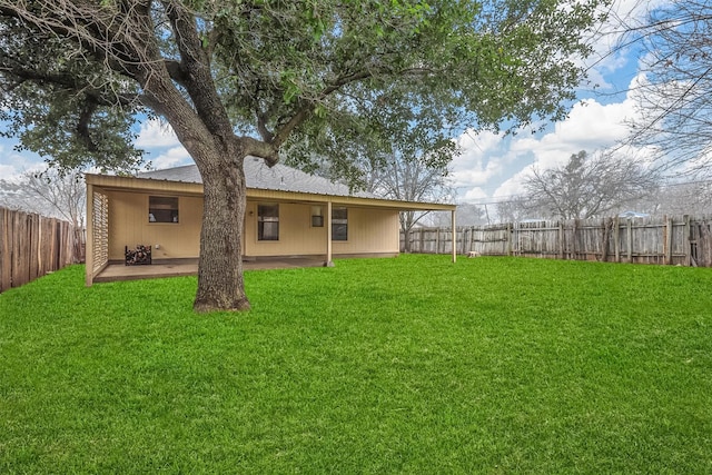 view of yard featuring a patio area