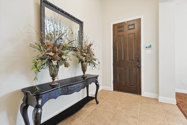 view of tiled foyer