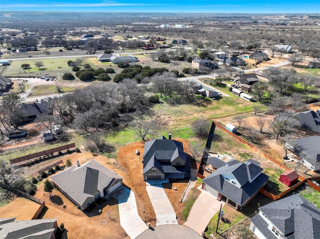 bird's eye view featuring a residential view