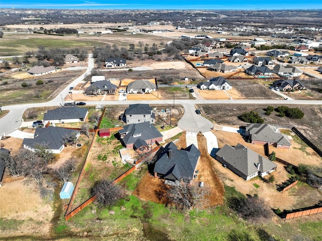 bird's eye view with a residential view