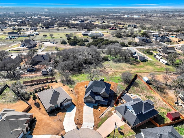 drone / aerial view with a residential view