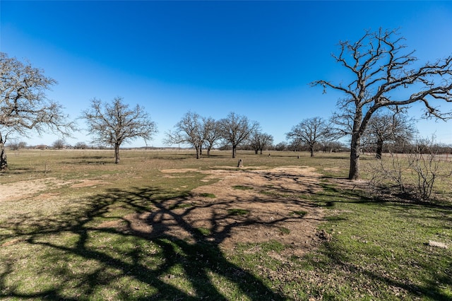 view of yard featuring a rural view