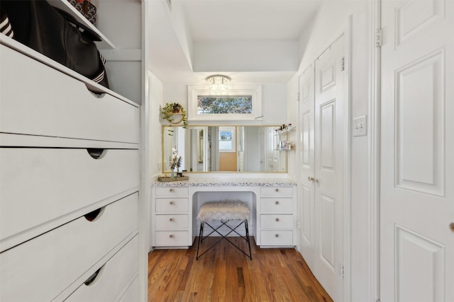 bathroom with wood finished floors