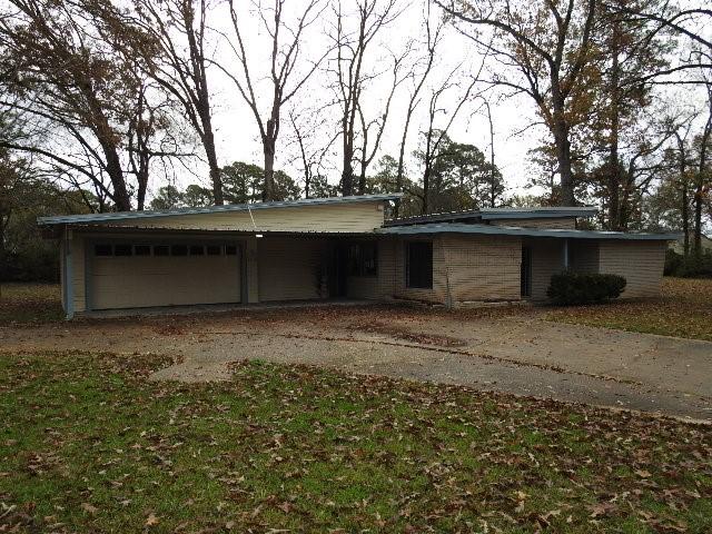 exterior space with a garage