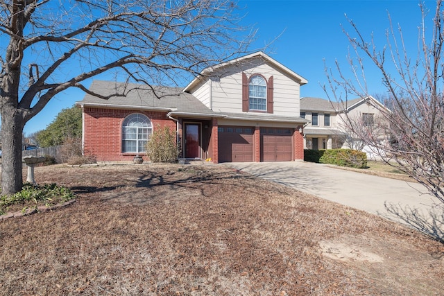 view of property with a garage