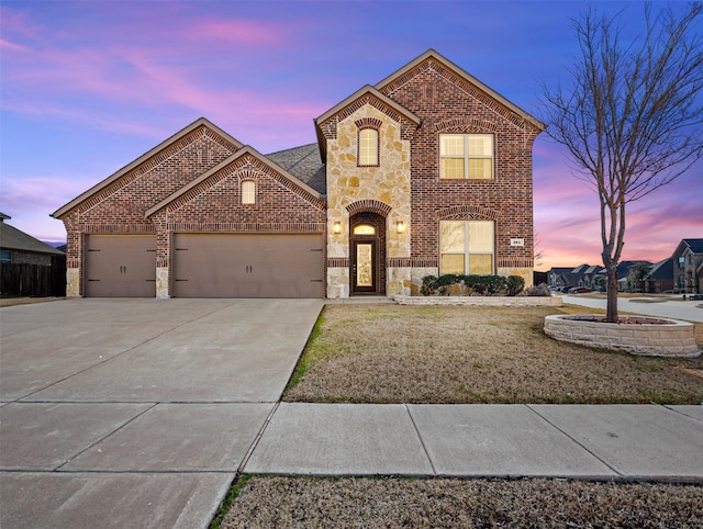 view of front of house featuring a garage