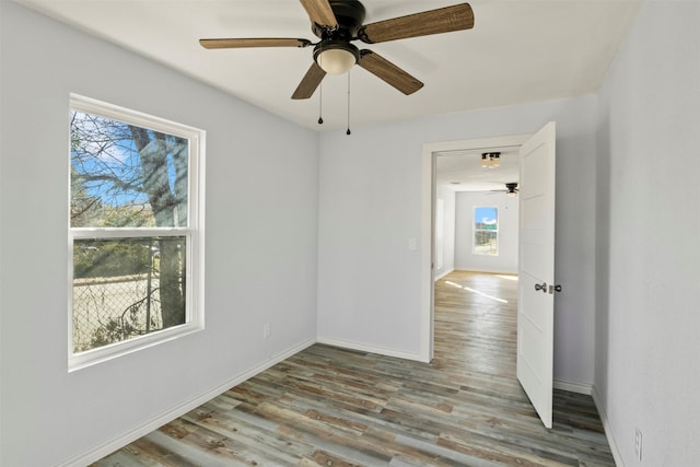 unfurnished room featuring light hardwood / wood-style floors