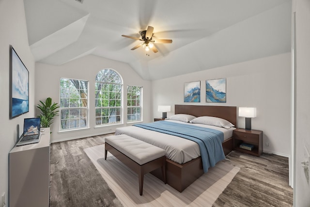 1527 Murphy Dr, Rockwall, TX 75087 - unfurnished room with wood finished floors, baseboards, a ceiling fan, and vaulted ceiling