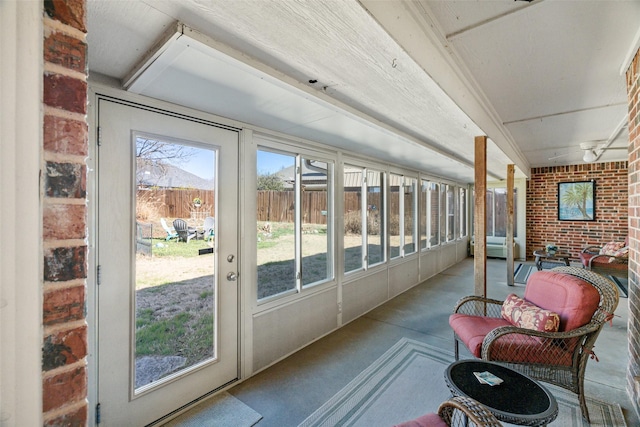 view of sunroom