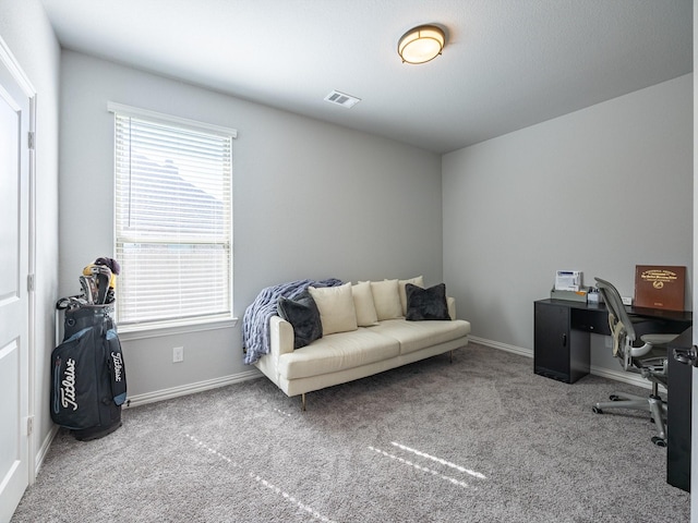 view of carpeted office