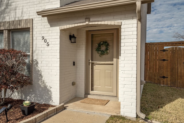 view of doorway to property