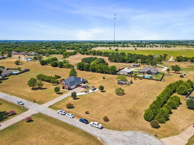 bird's eye view featuring a rural view