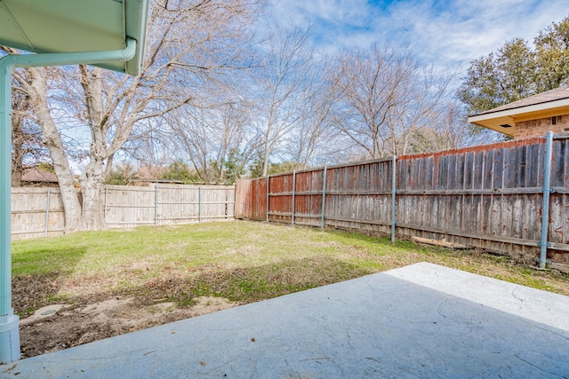 view of yard featuring a patio