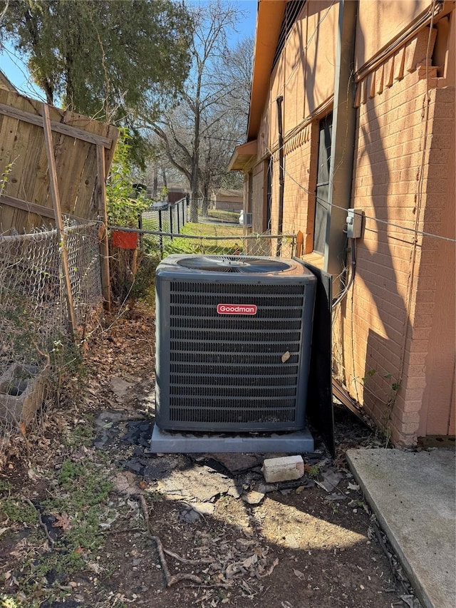 exterior details with central air condition unit