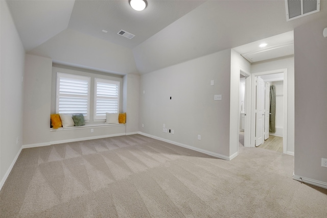 2813 Garrison Dr, Melissa, TX 75454 - empty room featuring carpet floors, baseboards, and lofted ceiling