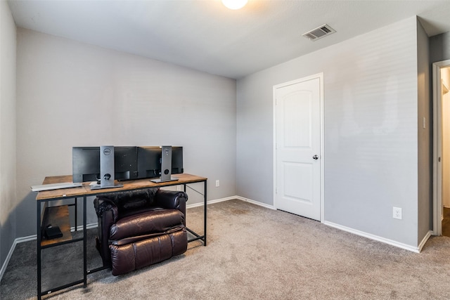 home office featuring carpet