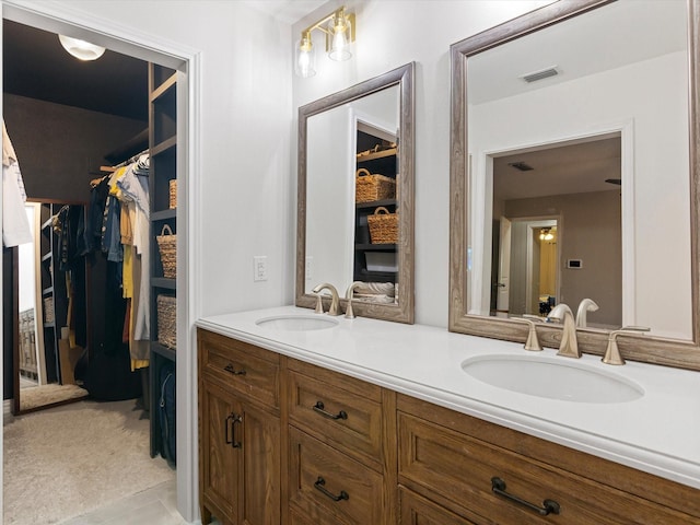 bathroom featuring vanity