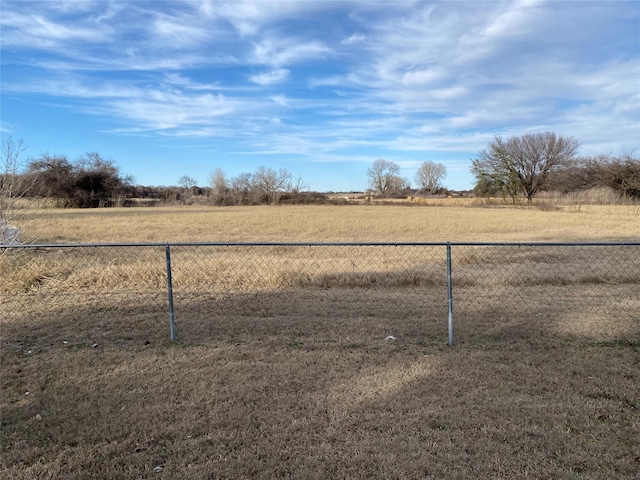 view of yard with a rural view