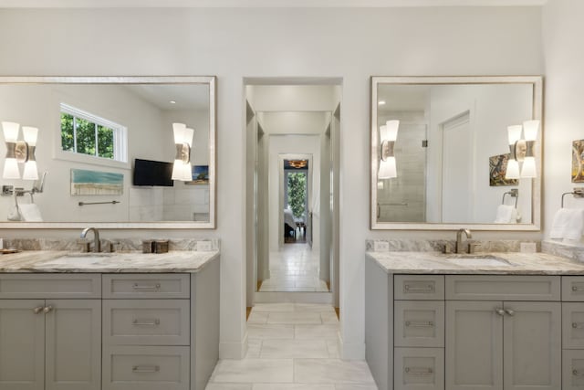 bathroom featuring vanity