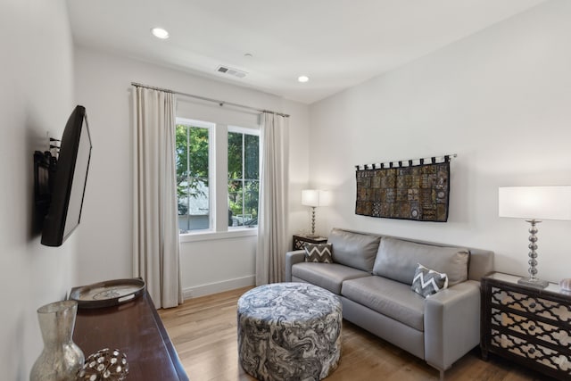 living room featuring hardwood / wood-style floors