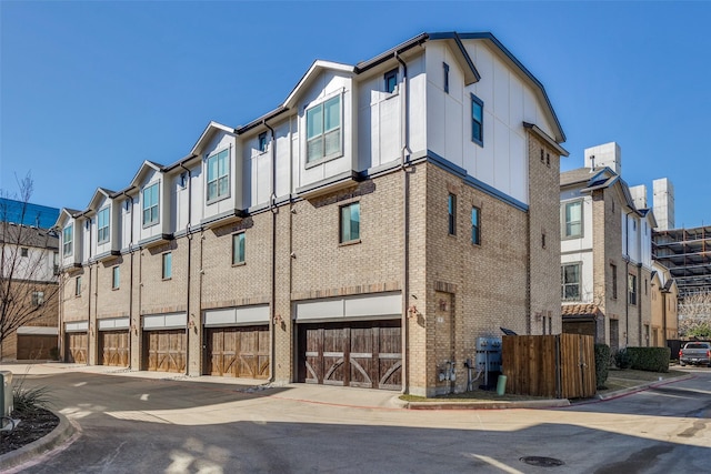 view of building exterior with a garage