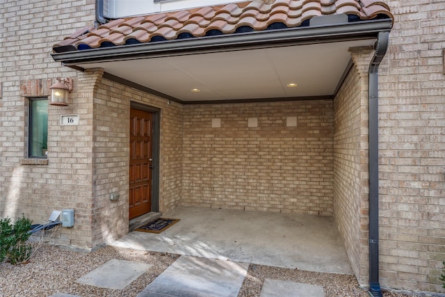 view of doorway to property