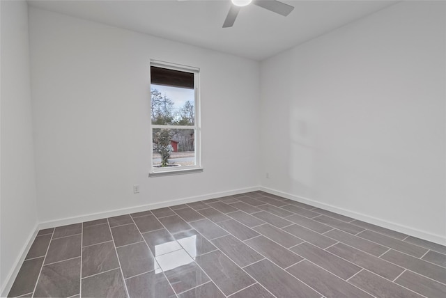 empty room with ceiling fan