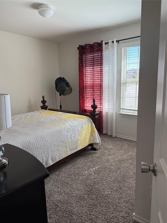 bedroom with carpet