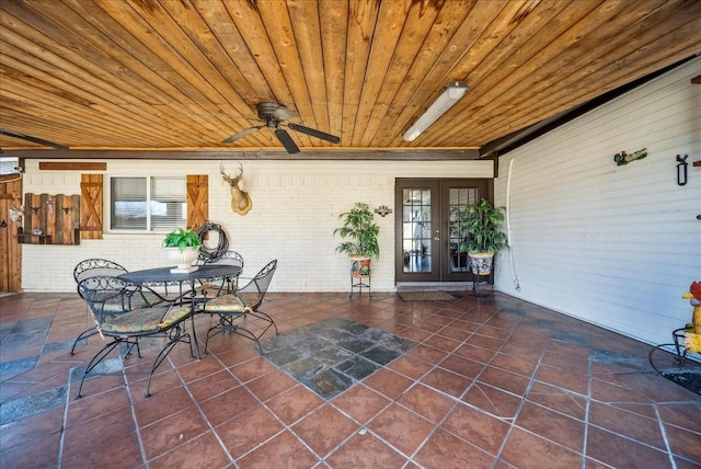 view of patio / terrace with french doors