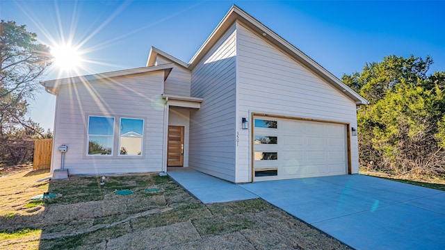 view of front of house featuring a garage