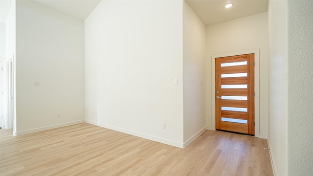 entrance foyer featuring light hardwood / wood-style flooring