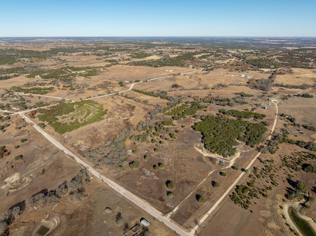 aerial view with a rural view