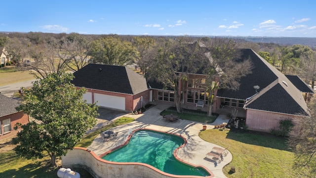 birds eye view of property