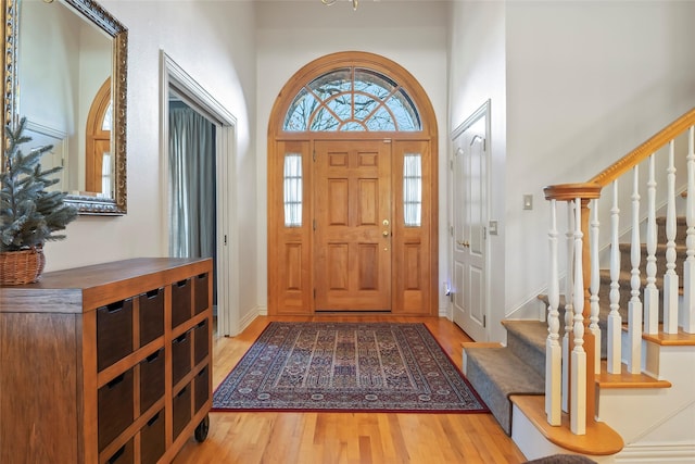 entryway featuring hardwood / wood-style floors