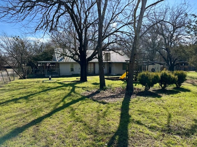 view of yard featuring a playground