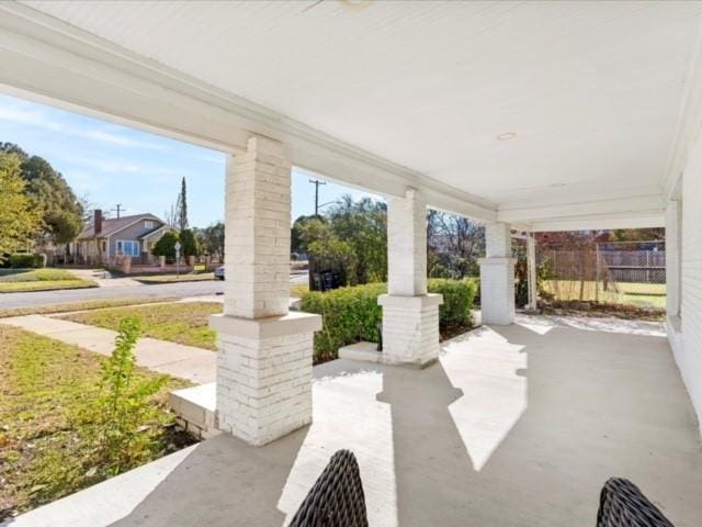 view of patio / terrace featuring covered porch