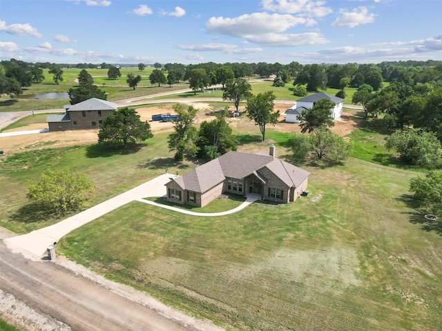 aerial view featuring a rural view