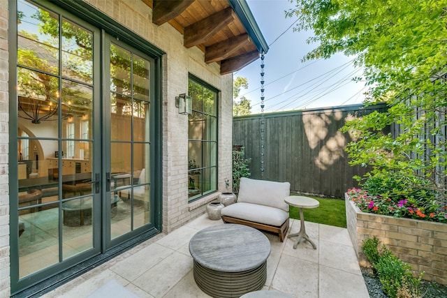 view of patio / terrace with french doors