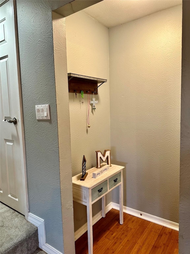 mudroom featuring hardwood / wood-style flooring