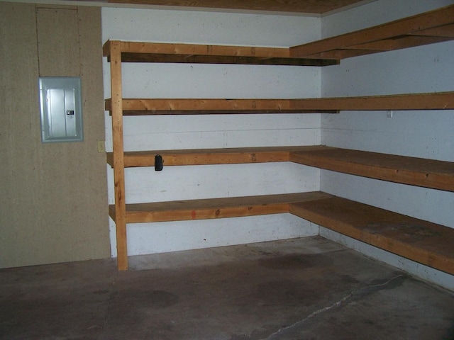 storage area featuring electric panel