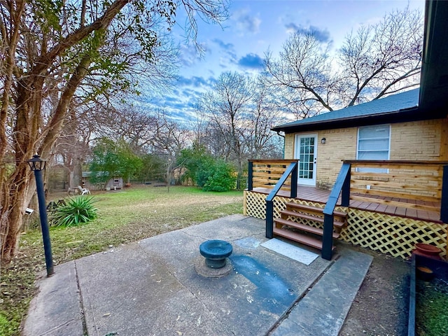 view of patio / terrace with a deck