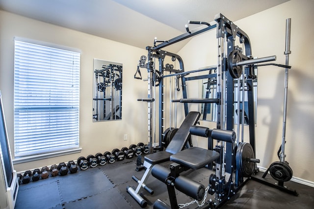 view of exercise area