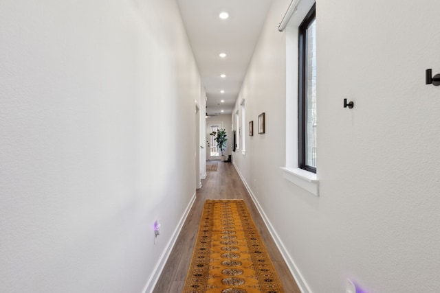 hall featuring hardwood / wood-style flooring