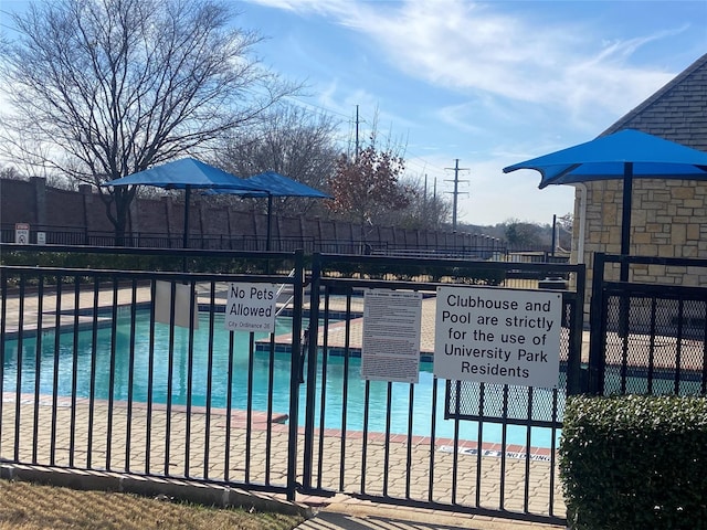 view of pool