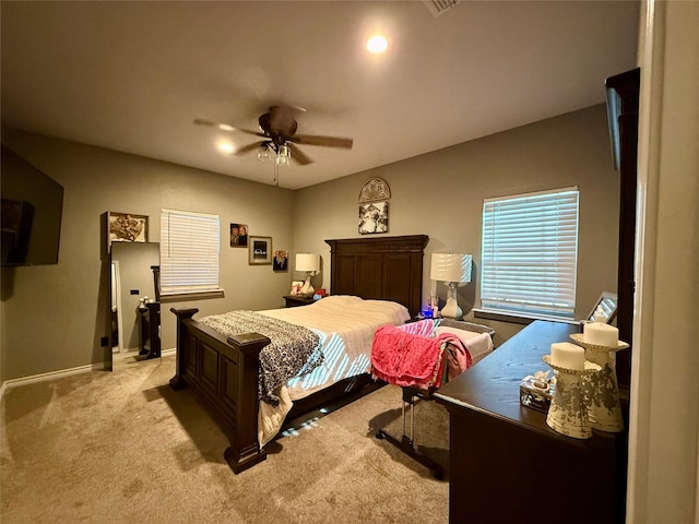 248 Mill, Emory, TX 75440 - bedroom with a ceiling fan, baseboards, and light carpet