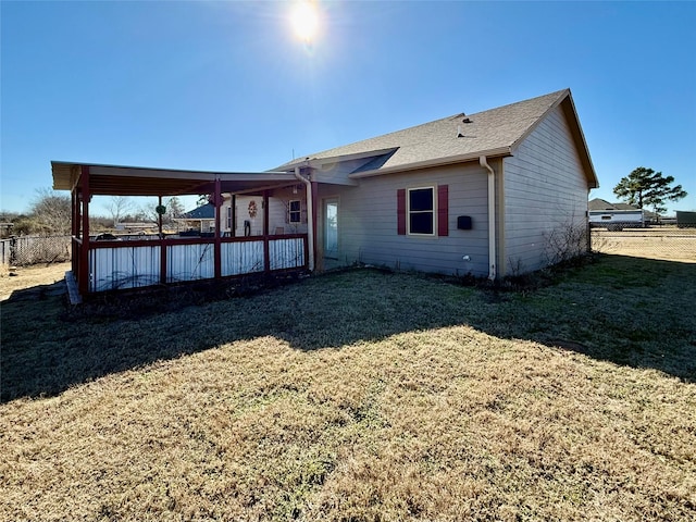 248 Mill, Emory, TX 75440 - back of house with a yard and fence