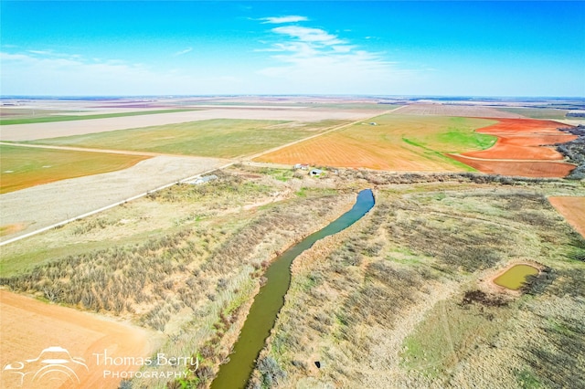 drone / aerial view with a rural view