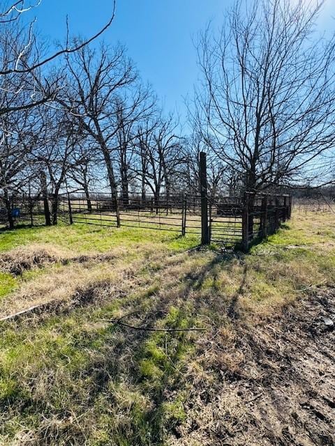 view of yard with a rural view