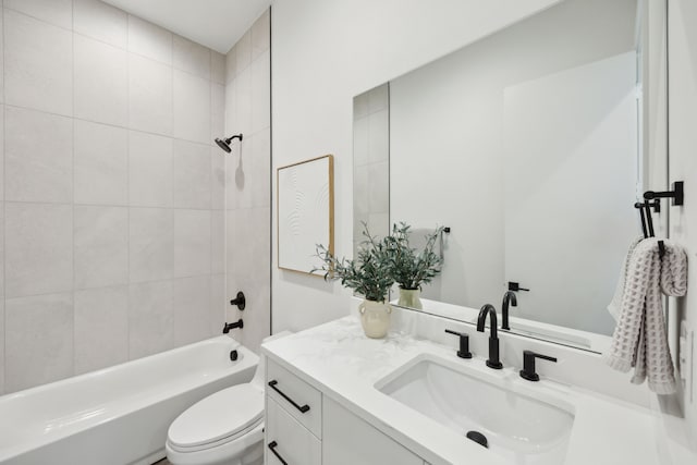 2138 Lovedale Ave Unit 105, Dallas, TX 75235 - bathroom featuring shower / washtub combination, vanity, and toilet