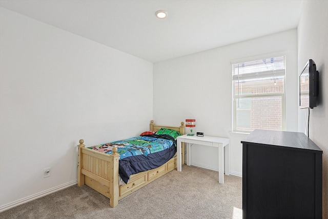 view of carpeted bedroom